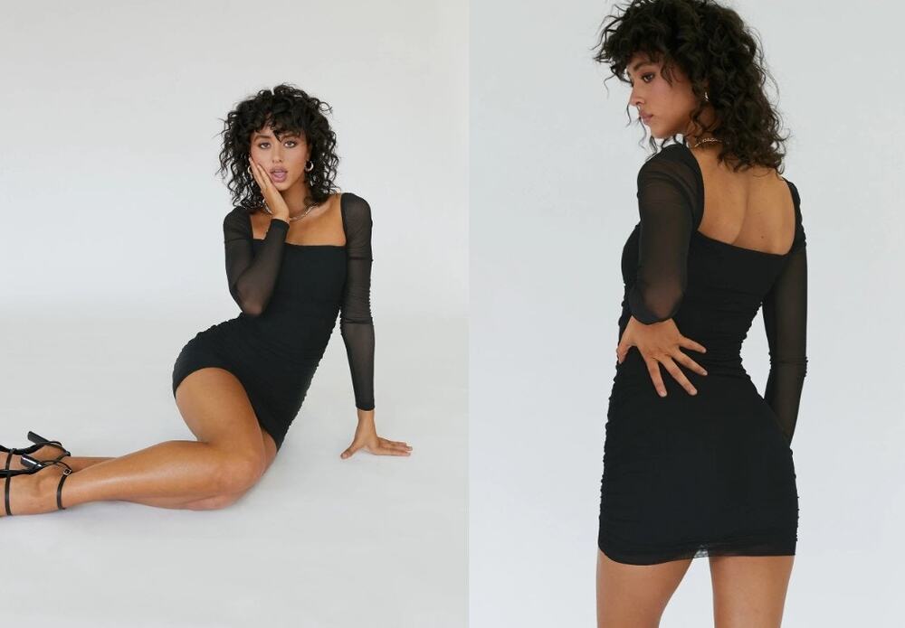 Princess Polly Charvi Long Sleeve Mini Dress